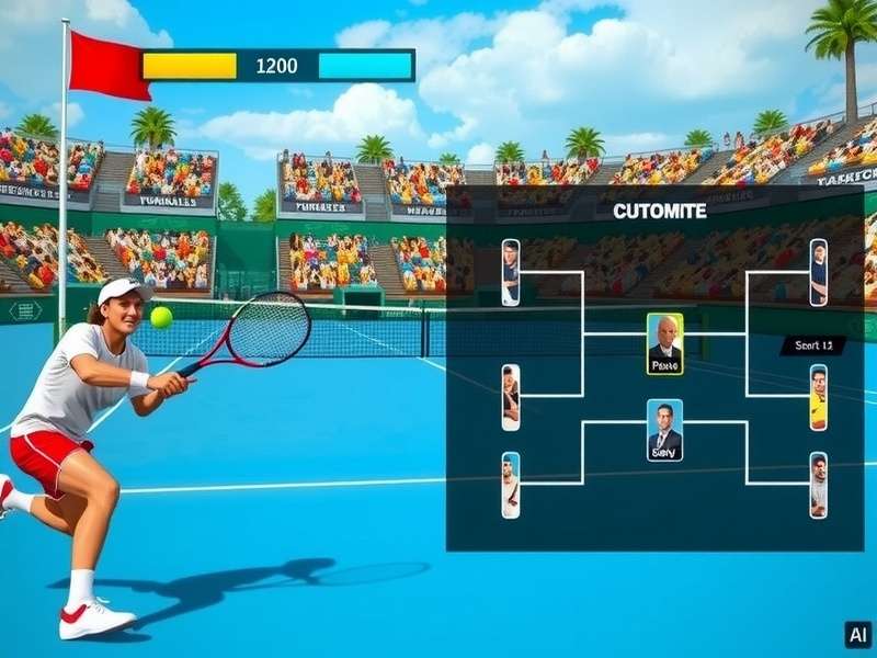Championship Tennis King character customization screen