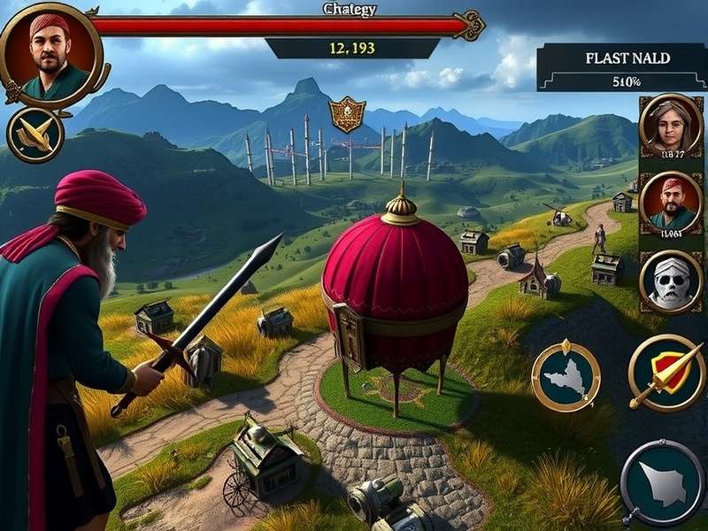 Sikh Mace Crusader Combat Scene