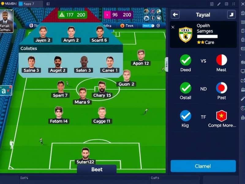 Mumbai FC Tactical Genius gameplay screenshot showing tactical interface