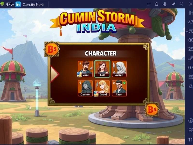 Cumin Storm India character selection screen