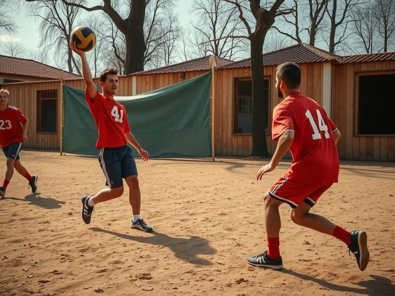 Historical depiction of early Handball Glory Seekers matches