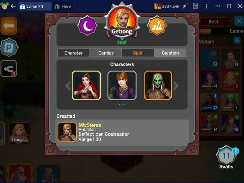 Champion Quest gameplay screenshot showing character selection