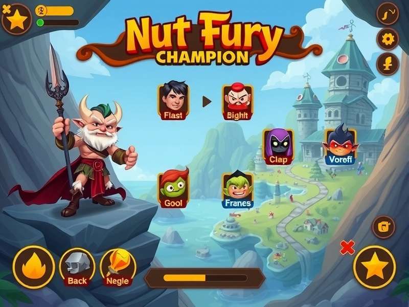 Nut Fury Champion character lineup showing different heroes