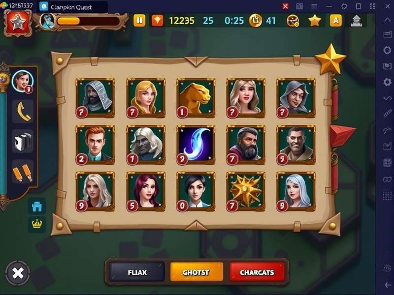 Champion Quest character progression interface