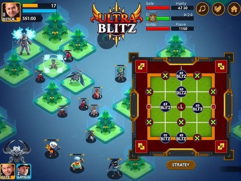 Ultra Blitz character selection screen showing diverse heroes