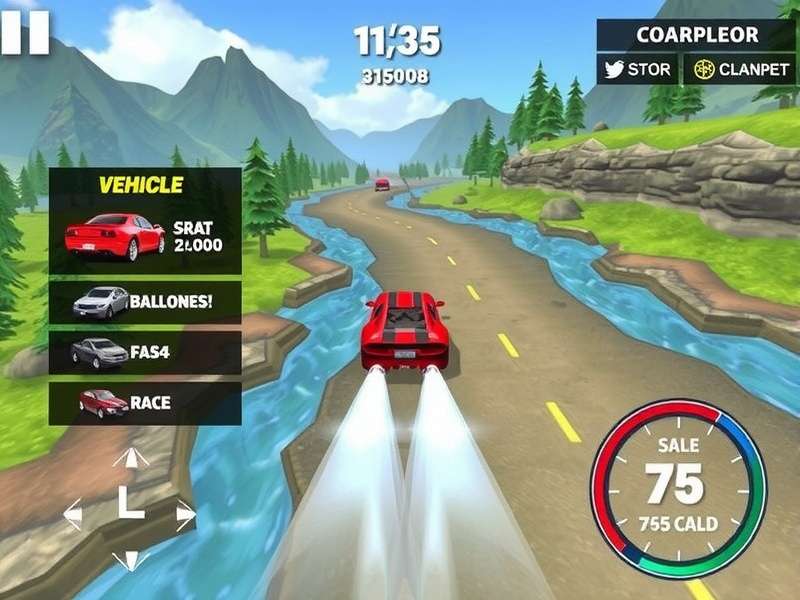 Ruby Riverside Race vehicle customization screen