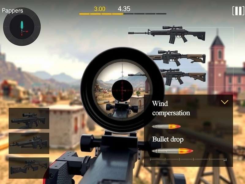 Supreme Sniper gameplay screenshot showing sniper scope view