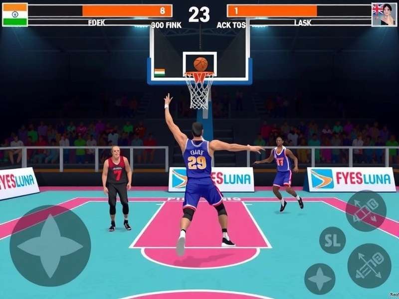 Indian Dunk Pro feature showcase with multiple gameplay elements