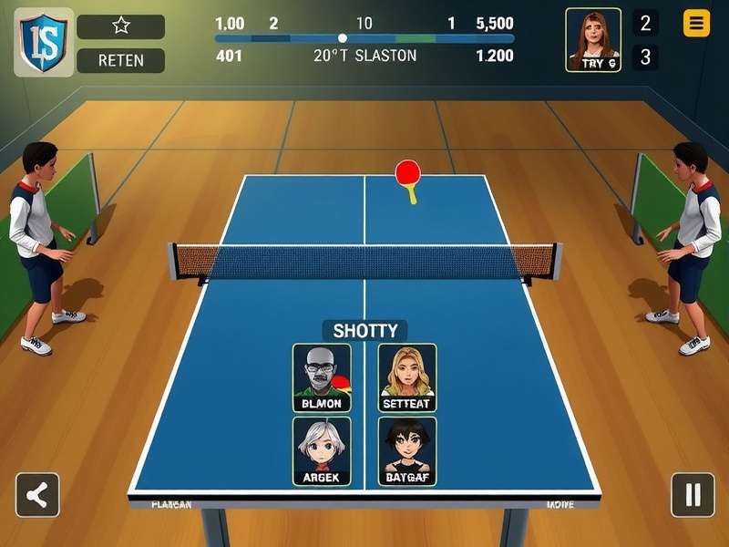 Table Tennis Fantasy Duel character customization interface