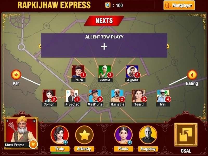 Rapid Lucknow Express gameplay interface showing strategic elements