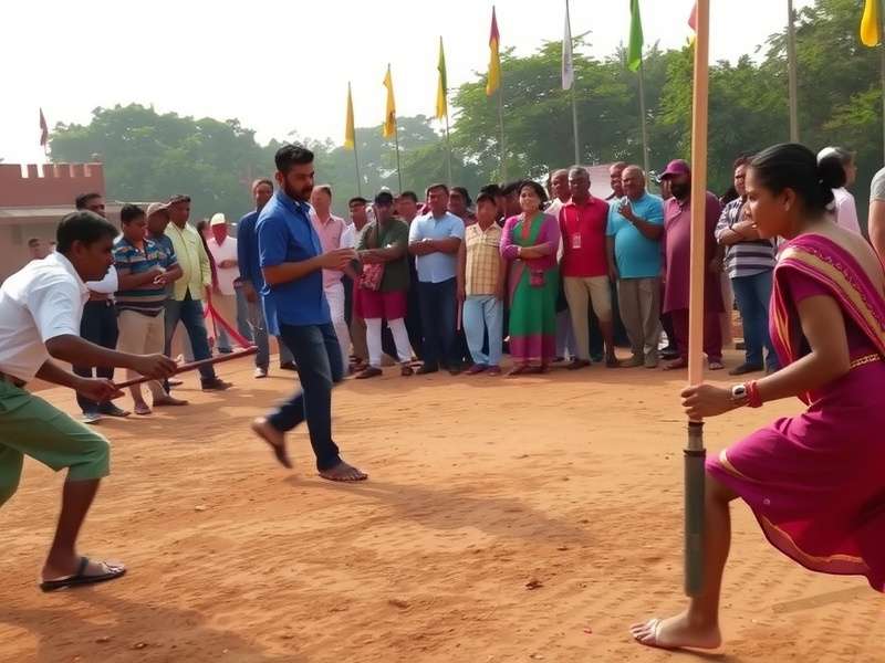 Traditional Odisha Olympians competition in historical setting
