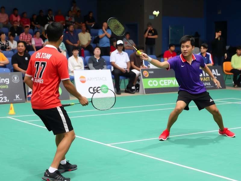 Rising Stars Badminton players in action