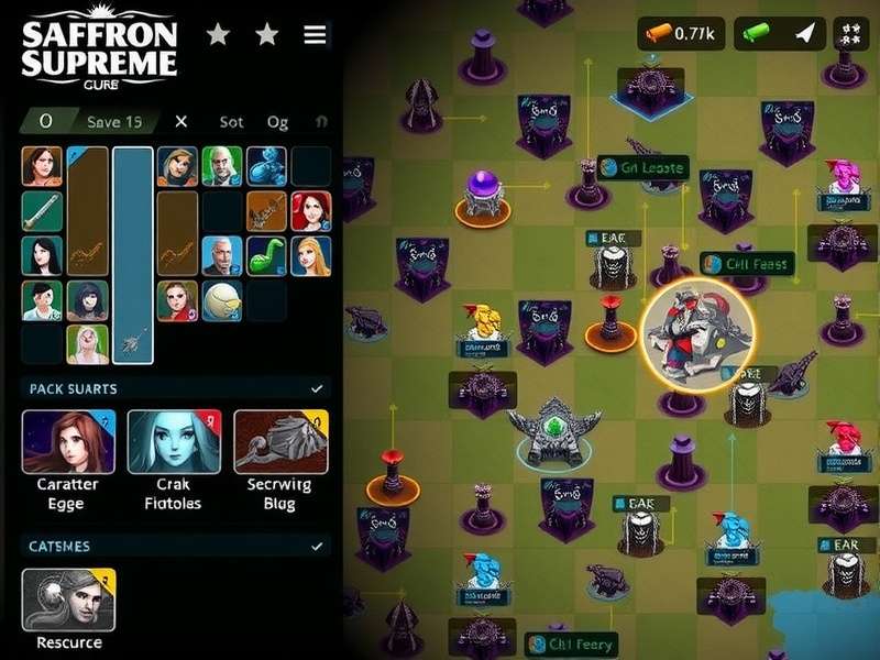 Surge Saffron Supreme character selection and customization screen