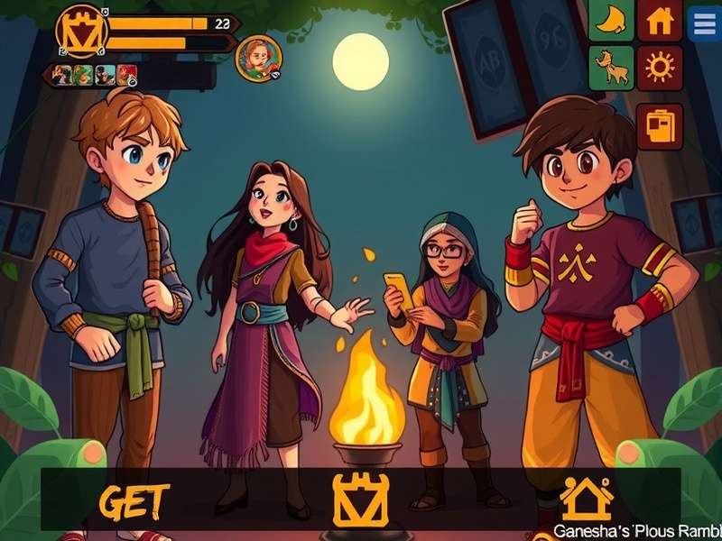 Ganesha S Pious Ramble gameplay screenshot showing puzzle mechanics