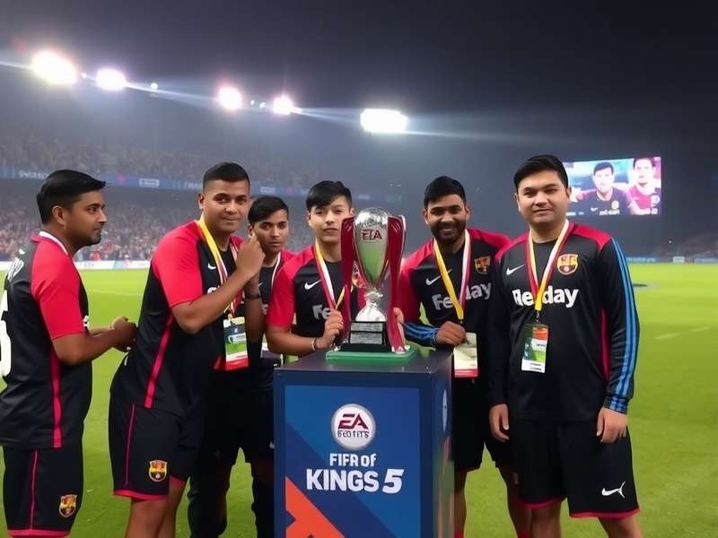 Kolkata Kings Of FIFA championship trophy ceremony