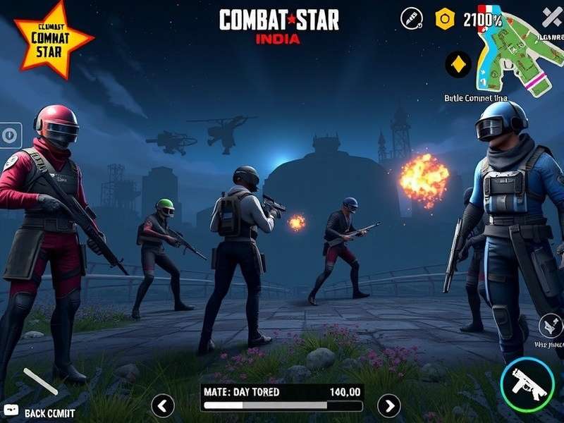 PUBG India Combat Star gameplay screenshot showing battle royale action