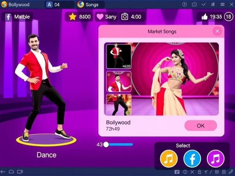 Bollywood Dance Premier character selection screen