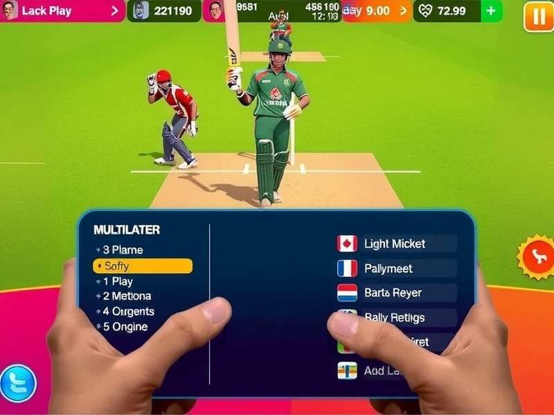 Pandya Power Play gameplay screenshot showing cricket action