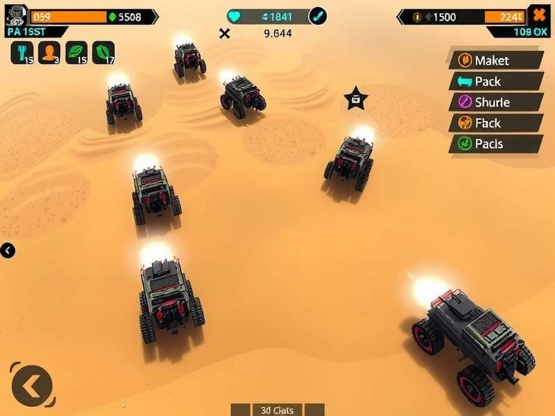 Sandy Surge Dominator gameplay screenshot showing desert battlefield