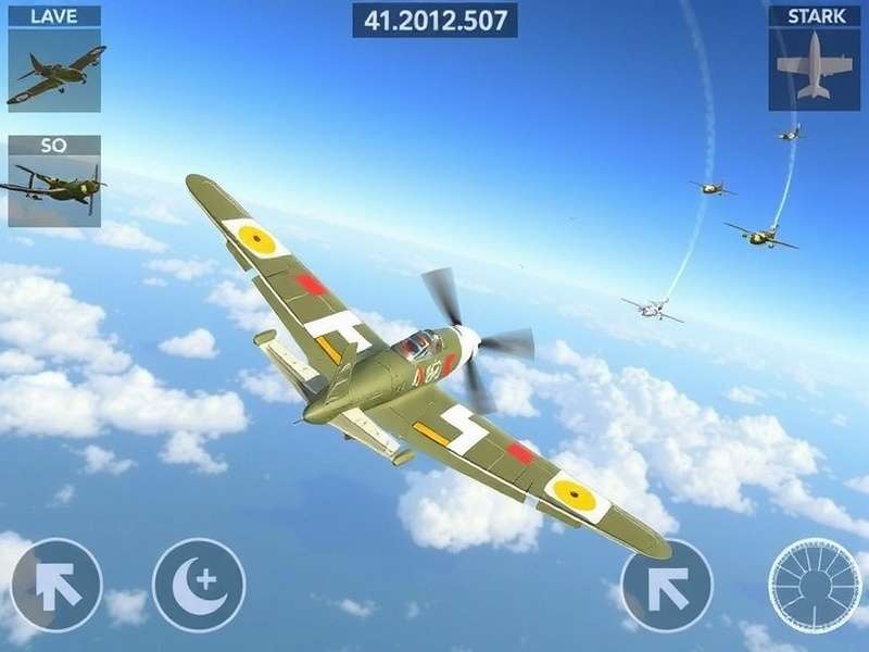 Papri Flight Ace gameplay screenshot showing aircraft in flight