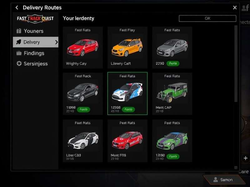 Fast Track Package Quest Game Interface