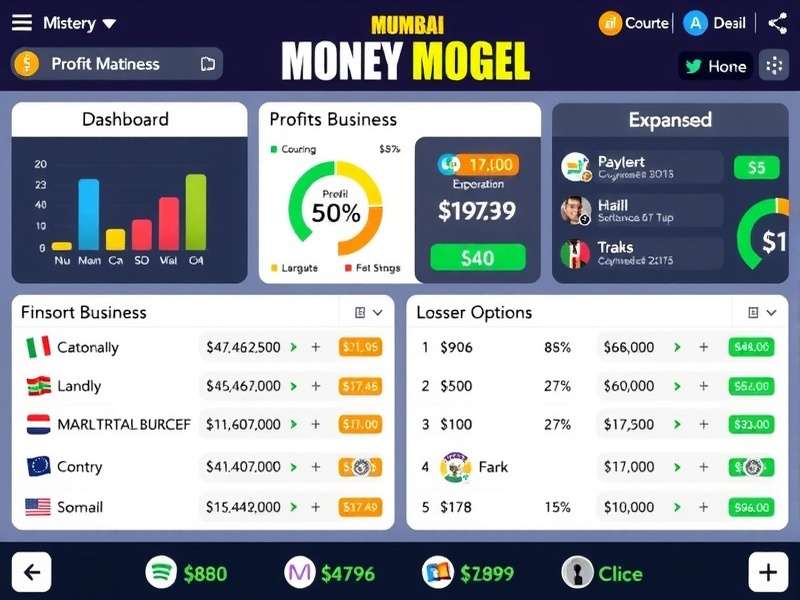 Mumbai Money Mogul financial dashboard showing profit and loss statements
