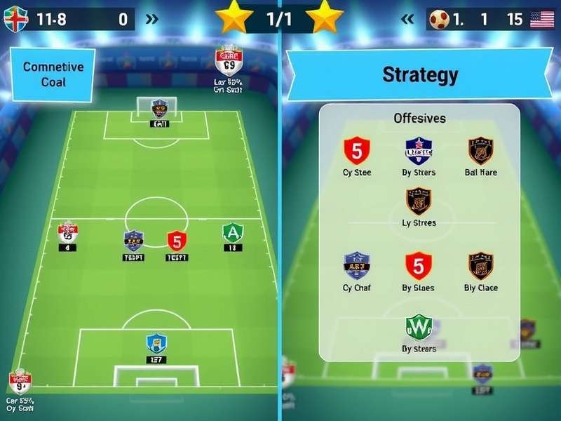 Striker Star Champ gameplay screenshot showing advanced football mechanics