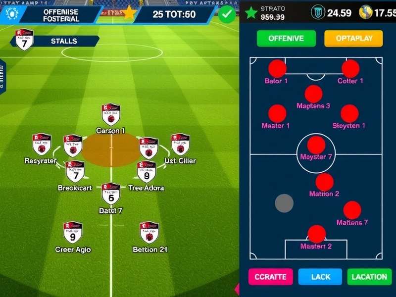 Striker Star Champ strategy diagram showing offensive formations