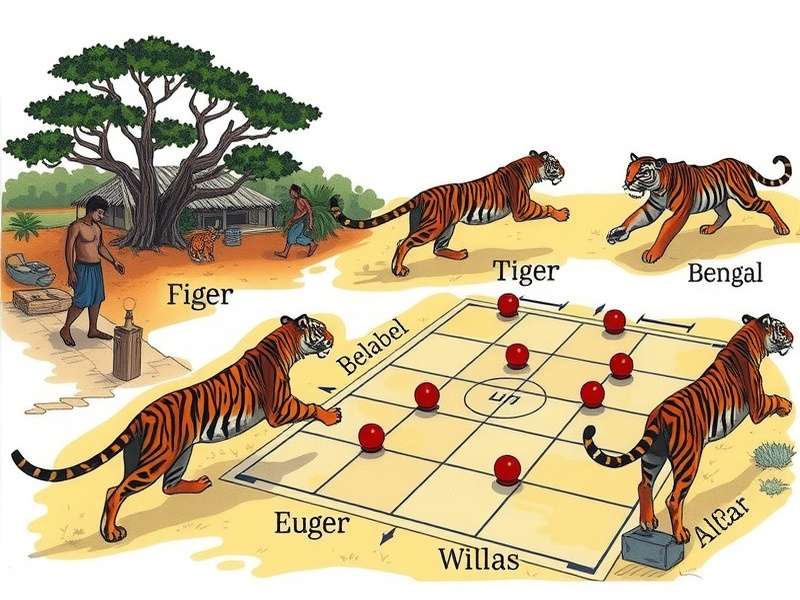 Diagram showing Bengal Tiger Leap playing field and positions