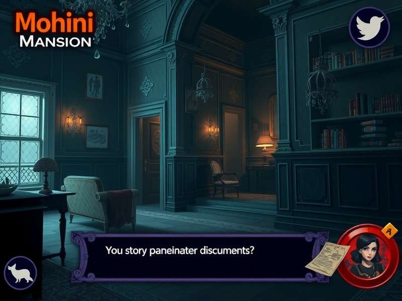 Mohini Mansion gameplay screenshot showing haunted interior