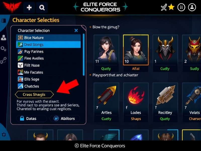 Elite Force Conquerors Character Selection