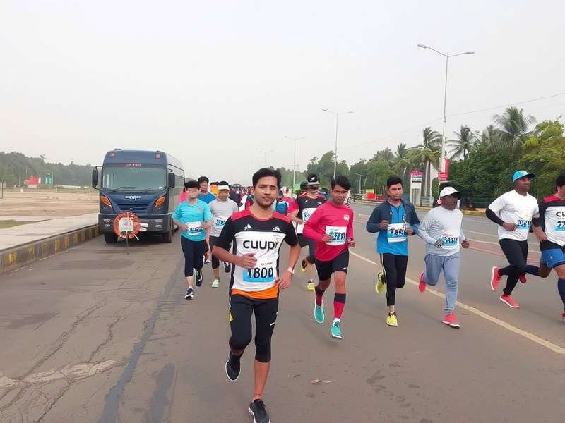Maharashtra Marathon participants running