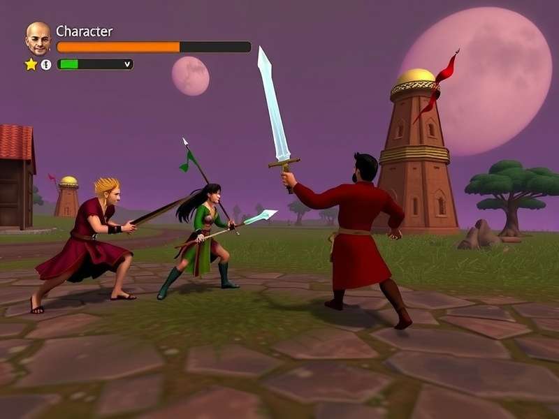 Bharat Knight Heroes gameplay screenshot showing character combat