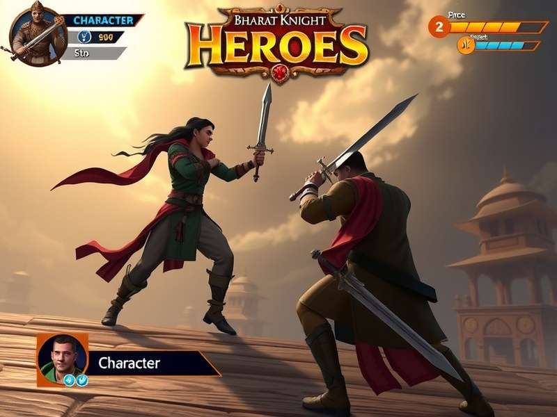 Bharat Knight Heroes character selection screen