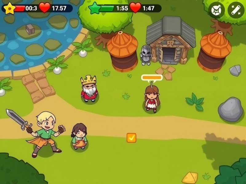 Barnala Champs Quest gameplay screenshot showing characters and environment