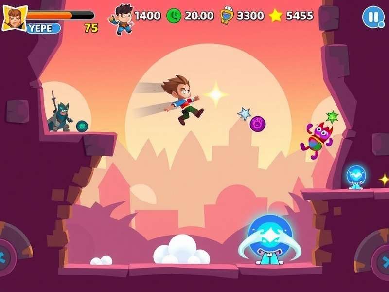 Whirl Jump Sensation level with multiple obstacles and power-ups