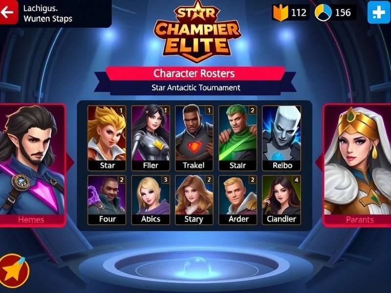 Star Anise Champion Elite character roster showing diverse heroes