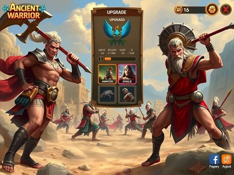 Ancient Warrior Clash battle scene showing warriors in combat