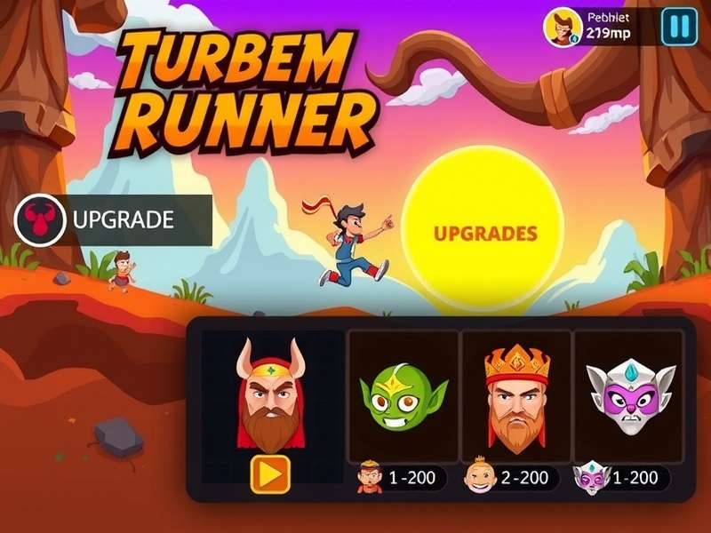 Quepem Turbo Runner gameplay screenshot showing character running through vibrant Indian landscape