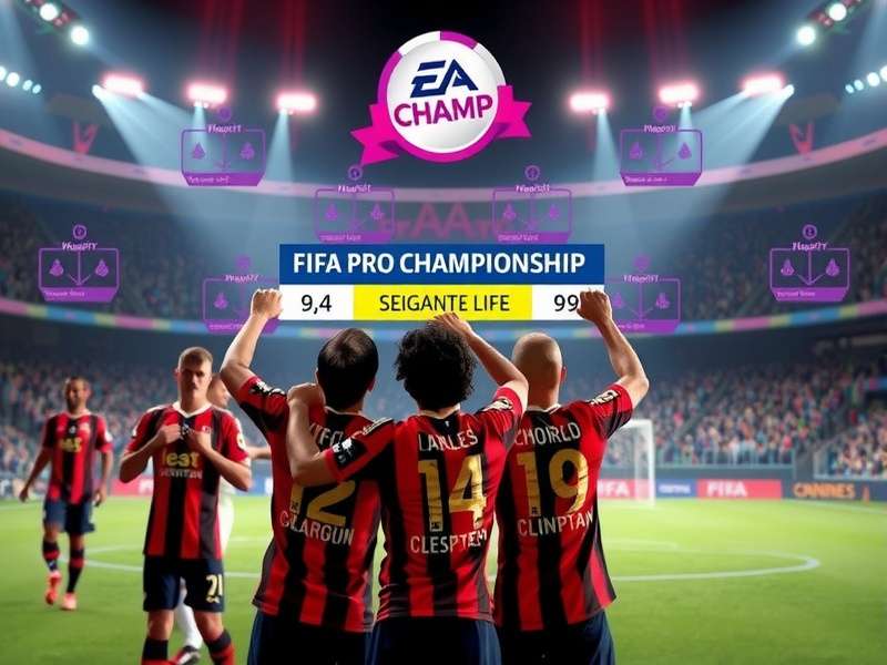 FIFA Pro Champ players celebrating victory