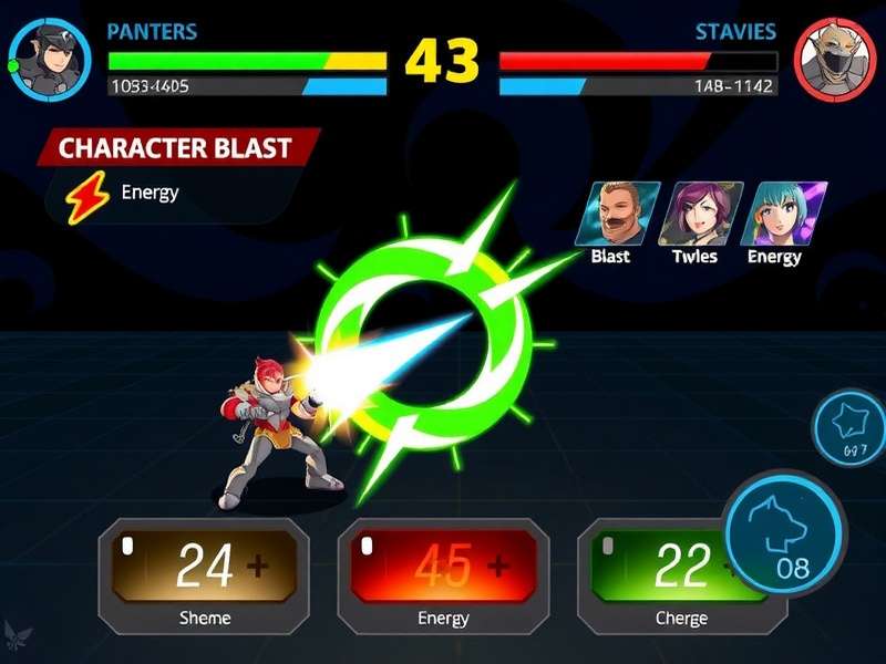 Panther S Energy Blast gameplay screenshot showing character using energy blast ability