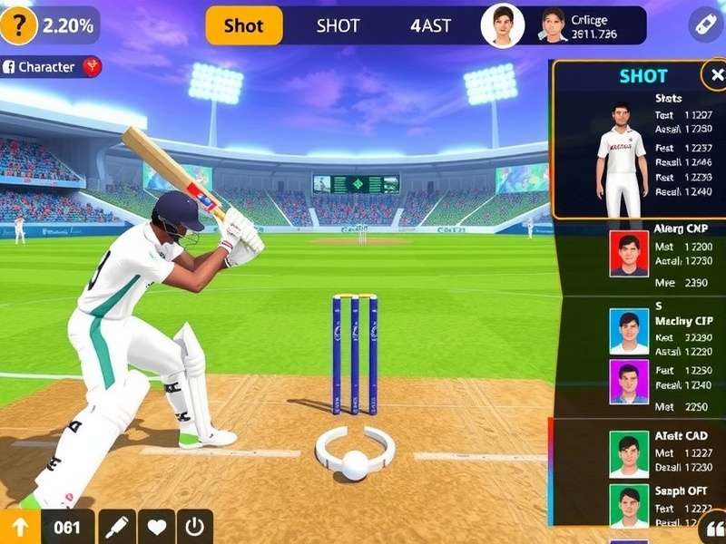 Cricket Basket Pro gameplay screenshot showing the unique field design