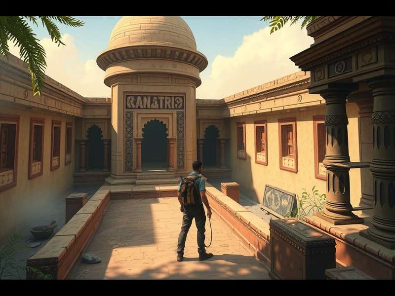 Ember Exploration Adventure environment showing ancient Indian architecture