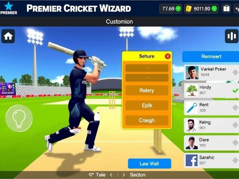 Premier Cricket Wizard Game Interface