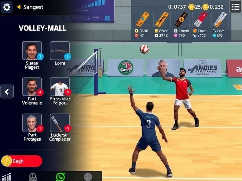 Volley Assault India gameplay screenshot showing volleyball action