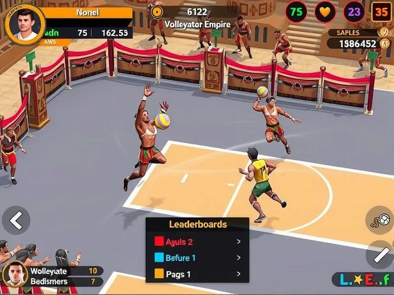 Volley Gladiator Empire character selection and customization screen