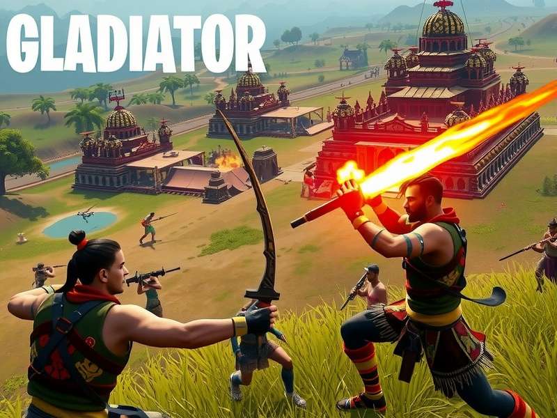 Battle Royale Gladiator weapons and equipment showcase