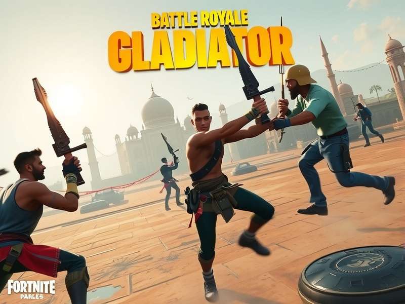 Battle Royale Gladiator gameplay screenshot showing intense combat