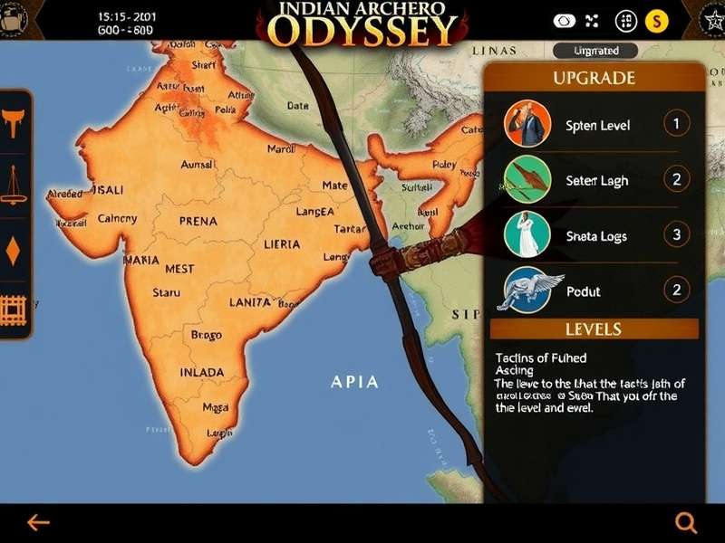 Indian Archero Odyssey upgrade interface