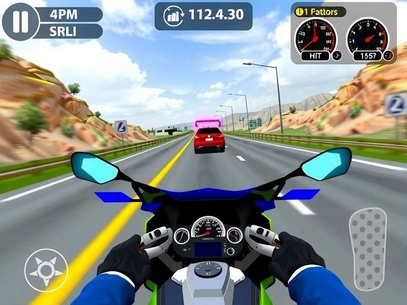 Highway Chase Master gameplay screenshot showing high-speed chase